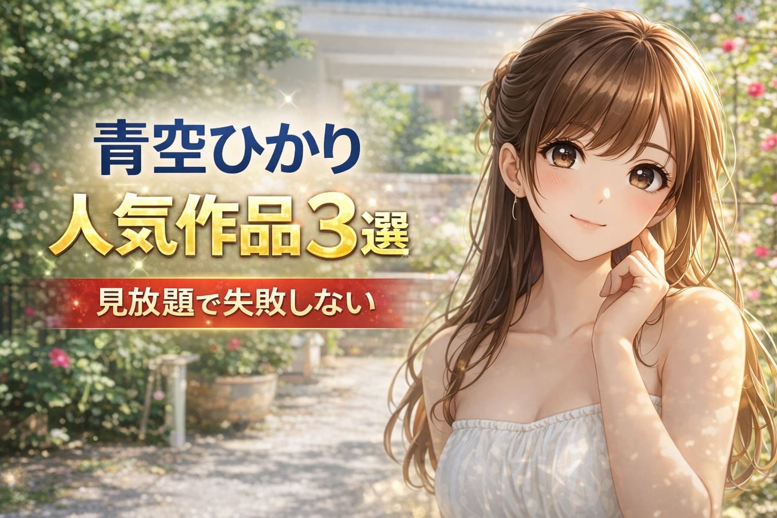 青空ひかりの人気作品3選を見放題で失敗しないよう紹介するアニメ風アイキャッチ画像