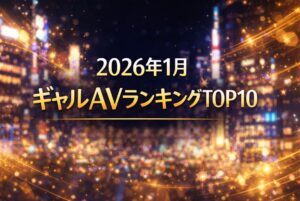 2026年1月 ギャルAVランキングTOP10｜ゴールド×ブラック基調の都会的ネオン抽象アイキャッチ（編集部独自セレクト）