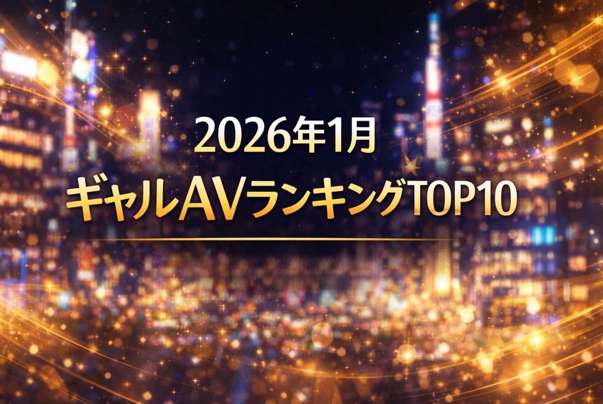 2026年1月 ギャルAVランキングTOP10｜ゴールド×ブラック基調の都会的ネオン抽象アイキャッチ（編集部独自セレクト）