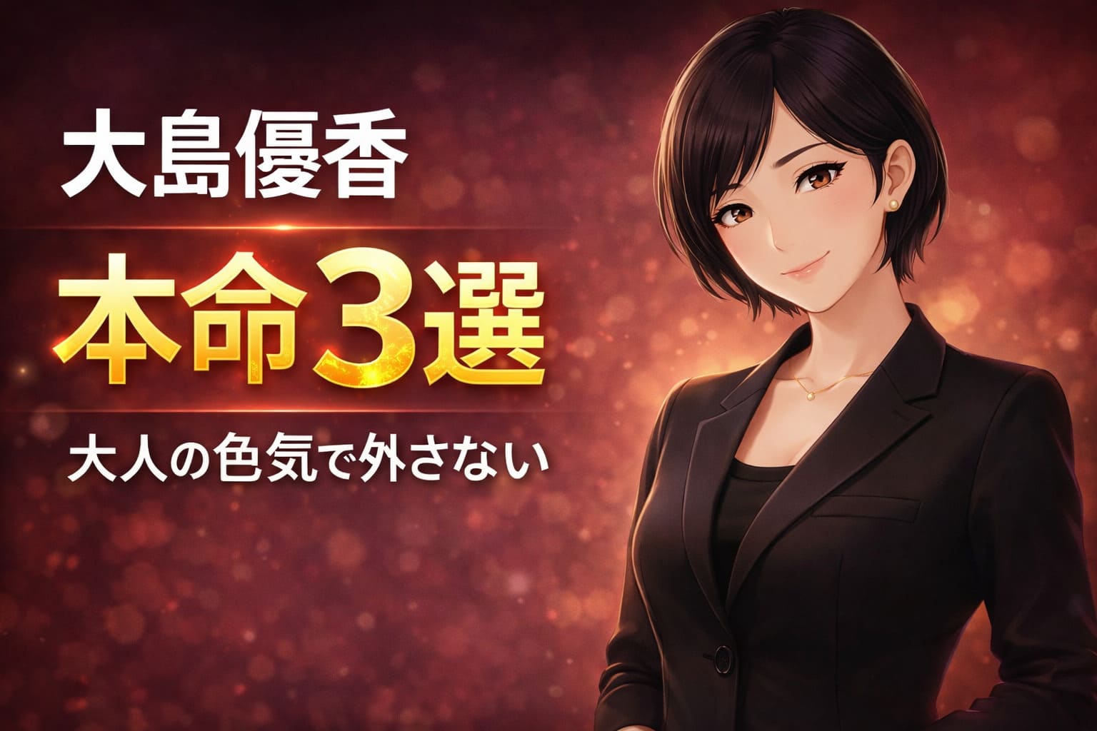 大島優香の本命3選を紹介するアニメ調アイキャッチ画像