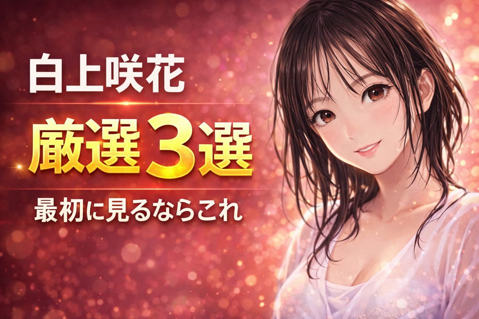 白上咲花の厳選3選を紹介するアニメ調アイキャッチ画像