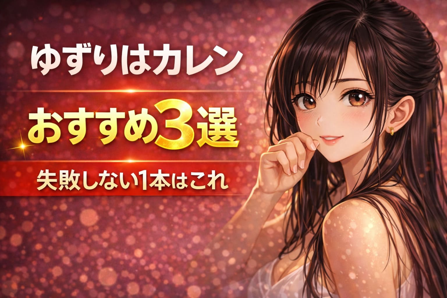 ゆずりはカレンのおすすめ3選を紹介するアニメ調アイキャッチ画像