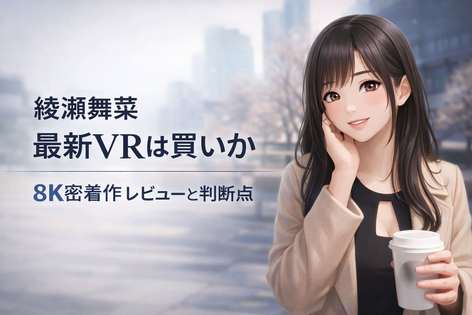 綾瀬舞菜 最新VRは買いか 8K密着作 レビューと判断点 と表示されたアニメ風アイキャッチ画像