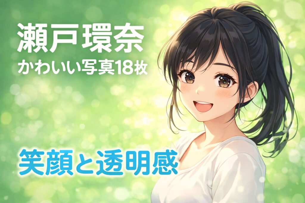 瀬戸環奈かわいい写真まとめ 今すぐ見たいと大きく表示したアニメ風ヒロイン入り横長アイキャッチ画像