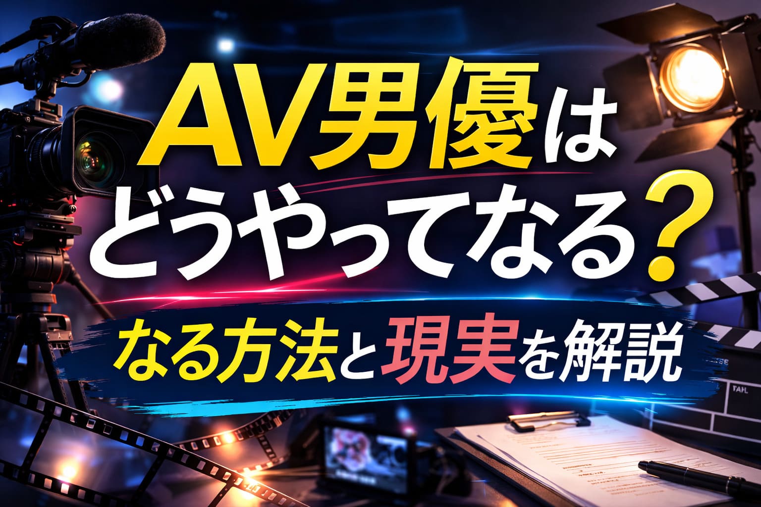 AV男優はどうやってなる？なる方法と現実を解説する記事のアイキャッチ画像