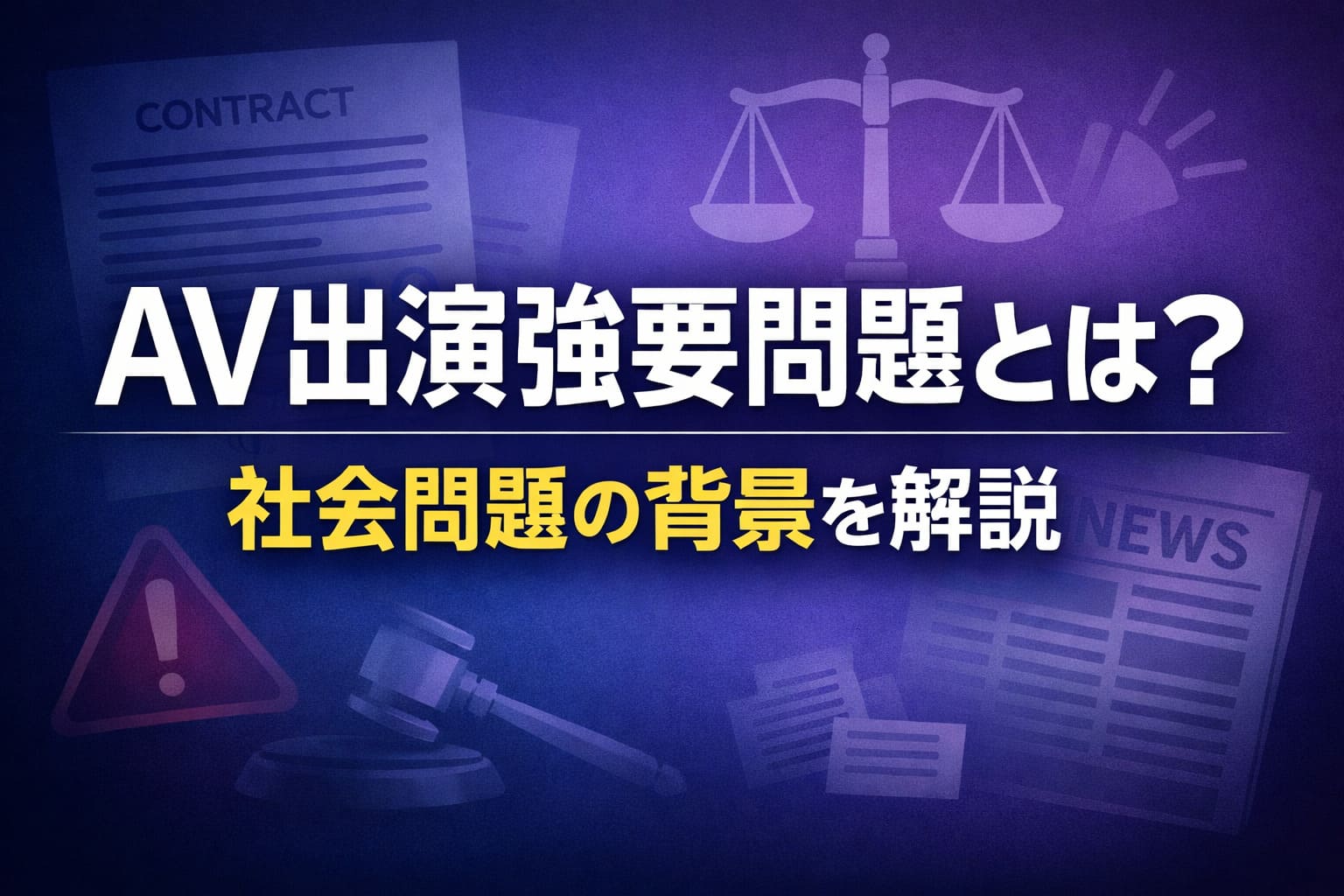 AV出演強要問題とは何かと社会問題化の背景を解説する記事のアイキャッチ画像