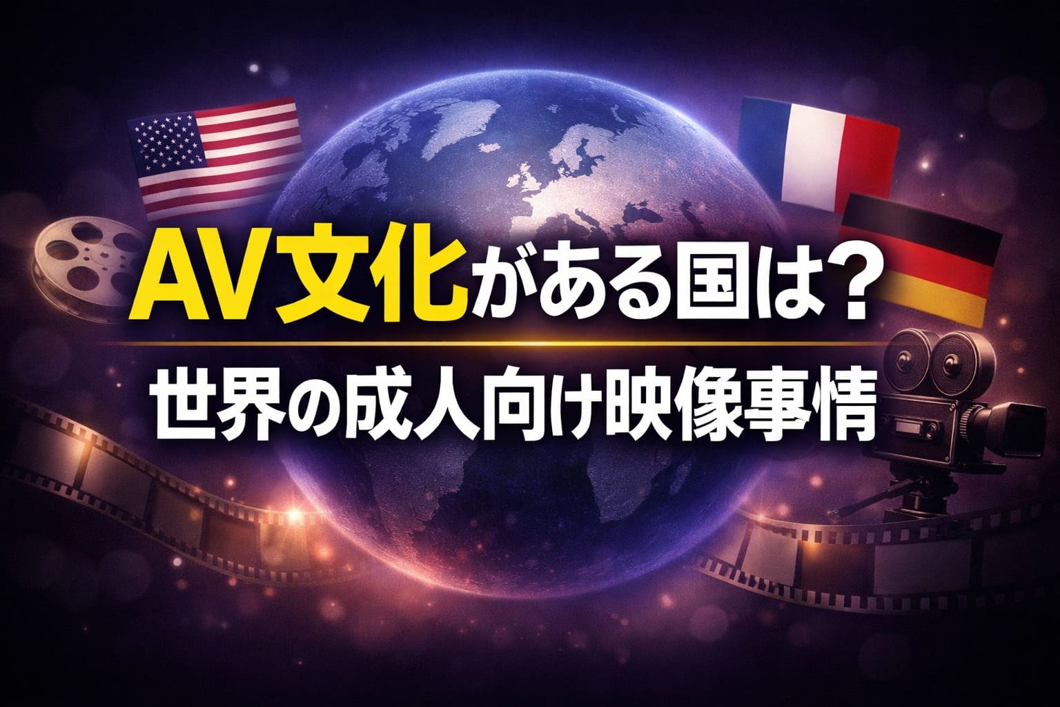 AV文化がある国は？世界の成人向け映像事情を解説する記事のアイキャッチ画像