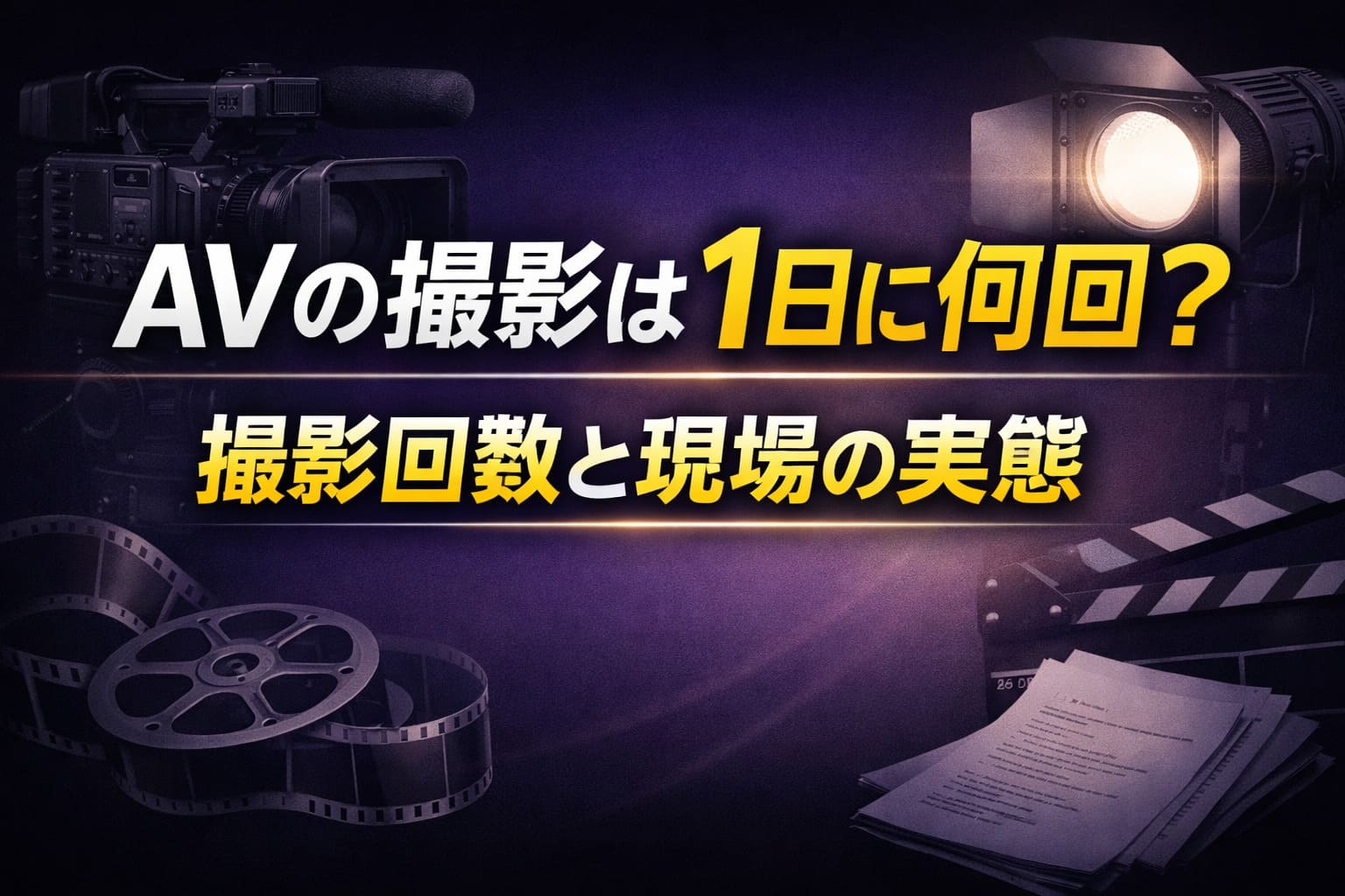 AVの撮影は1日に何回行われるのか、撮影回数と現場の仕組みを解説する記事のアイキャッチ画像